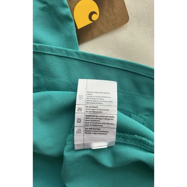 Carhartt Force Cross-Flex Women’s Scrub Top XL Green Medical Dentist Tech NWT - Image 13