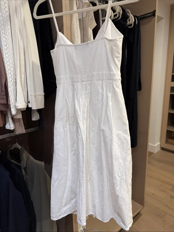 Lulus Button-Front White Spaghetti Strap Dress - Image 4