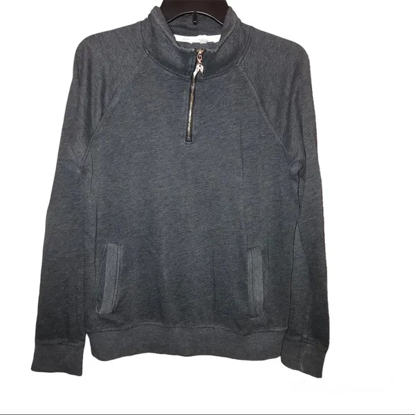 Victoria’s Secret Rhinestone Heart Full Zip Sweatshirt Grey Medium‎ - Image 2
