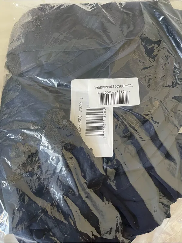 NWT Few Moda Alessia Maxi Dress size Large L midnight sapphire blue sequin o.p.t - Image 6