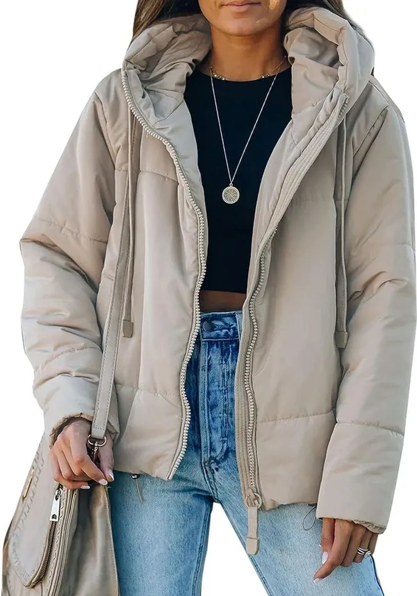Amazon Brown Puffer Hooded Jacket - Image 5
