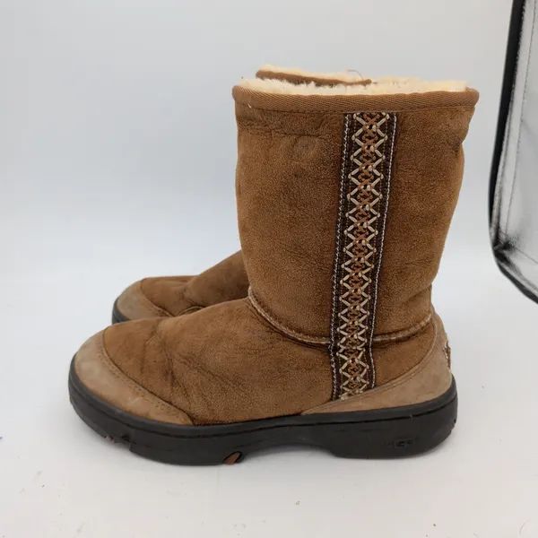 UGG Australia Ultimate Tas 5212 Chestnut Brown Sheepskin Boots Womens 6 - Image 2