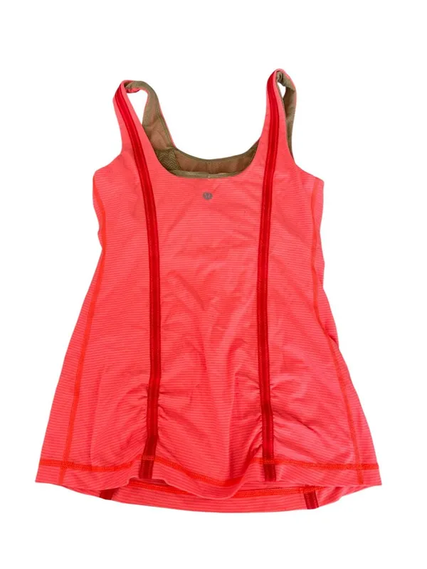 LULULEMON Orange Seamed Workout Tank Top Size US 4 - Image 5