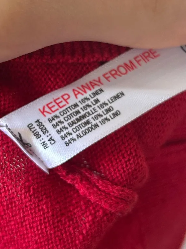 Free People Free-est Isabella Linen Blend Sweater in Deep Cherry Size Large Boho - Image 6