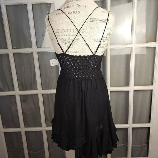 NWT‎ Intimately Free People Womens Black Ilektra Slip Dress Medium - Image 2
