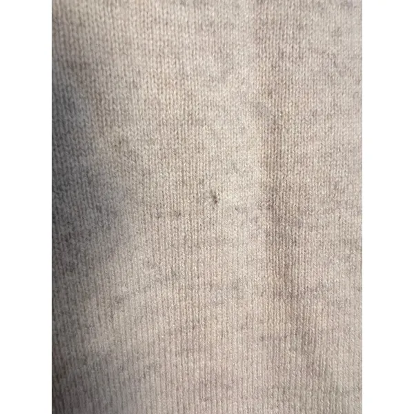 LL Bean Men Med‎ 100% Cashmere Crewneck Sweater Oatmeal Beige Heather - Image 5
