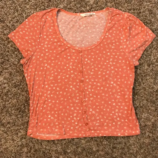 Hippie Rose peach floral crop top - Image 8