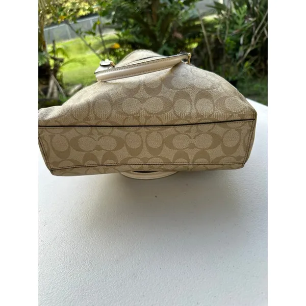 Coach 79998 Beige Signature Coated Canvas Prairie Satchel No Shoulder Strap - Image 3