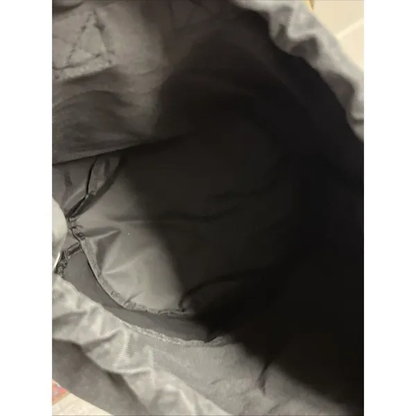 PINK Victoria's Secret Cinch Drawstring Large Back Pack Black/Silver NWOT - Image 9