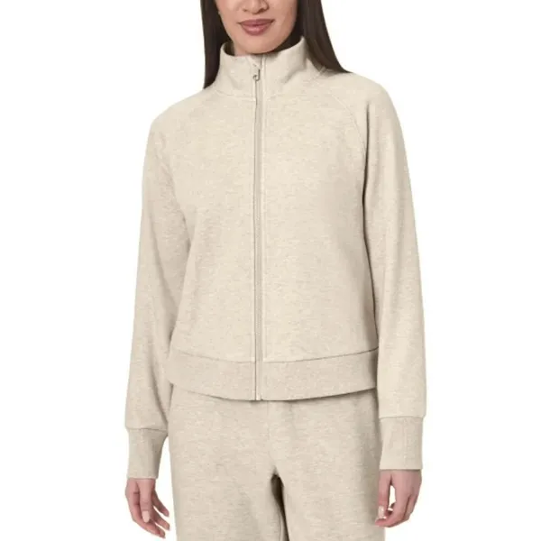 Mondetta Full Zip Fleece Heathered Oat Beige Sweater Medium NWOT - Image 9