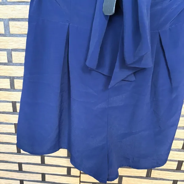 Lulus Navy Inez Tie Front Romper Size Medium‎ - Image 5