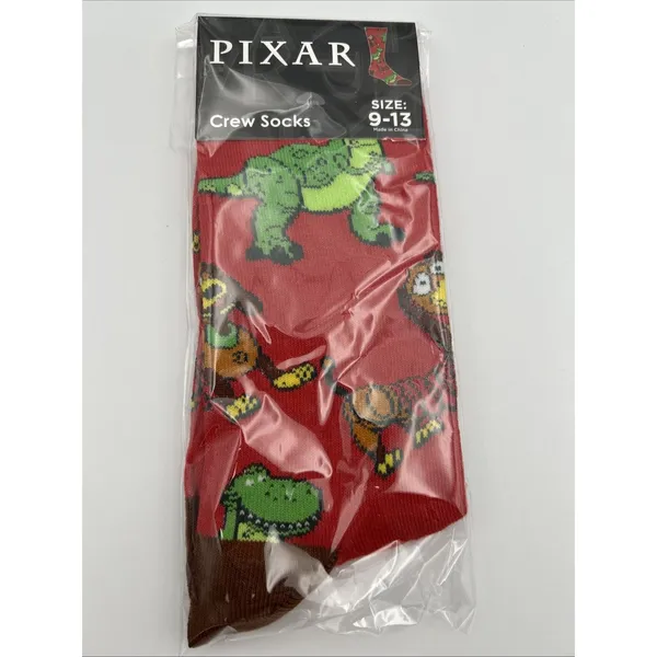 New Toy Story Crew Socks Woody Buzz Aliens Rex Slinky Dog Novelty Fun Lot of 4 - Image 6