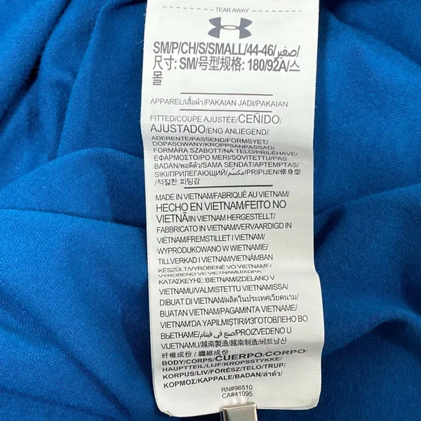 Under Armour Fitted Henley Solid Blue T-Shirt Tee Top Shirt Size Small S Womens - Image 6