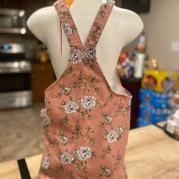 Floral denim overall dress - Image 3