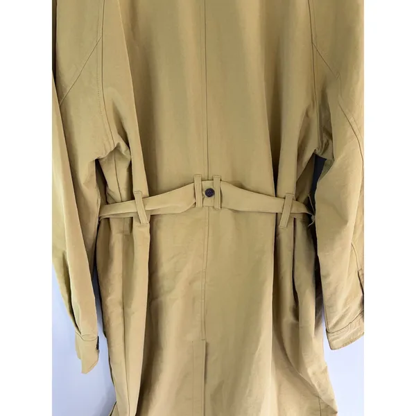 A New Day‎ Womens Large Mustard Yellow Double Breasted Trench Coat with Belt - Image 4