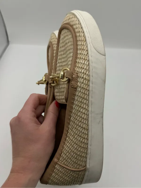 Nordstrom Freddie Bit Loafer Sneaker Women 8.5 Tan Good‎ Coastal Quiet Luxury - Image 4