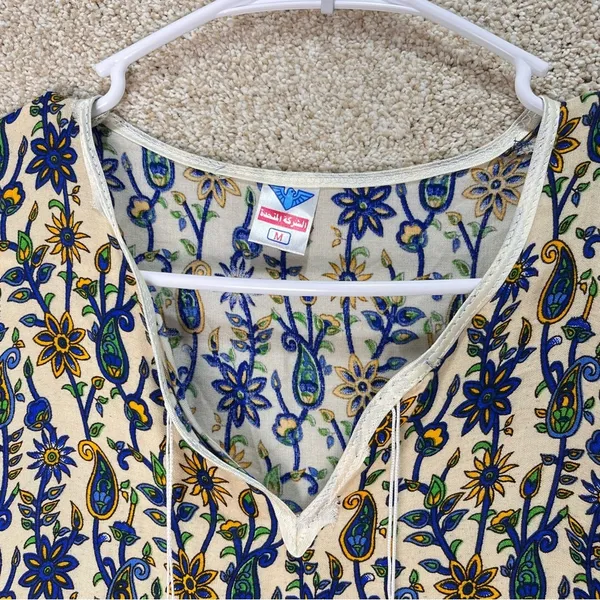 Imperfect 100% cotton made in Egypt tunic dress‎ size medium lightweight summer - Image 3