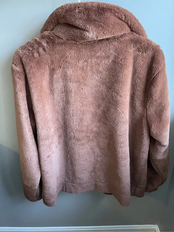 aerie Plush Teddy Jacket in Brown Size S - Image 6