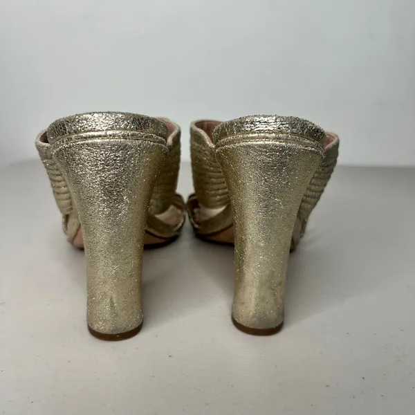 Tory Burch Brida Metallic Mule Sandals Size 8.5 - Image 7