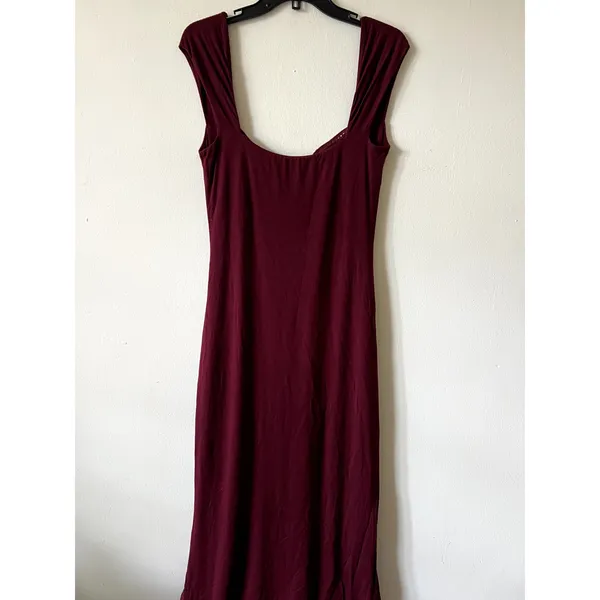 Oh Polly Elva Modal Sweetheart Neck Cowl Waist Maxi Dress in Wine Size XL - Image 7