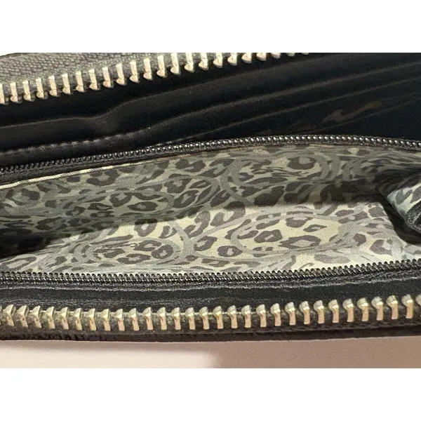 Coach Poppy Black Patent Zip-Around Wallet Wristlet featuring - Image 4