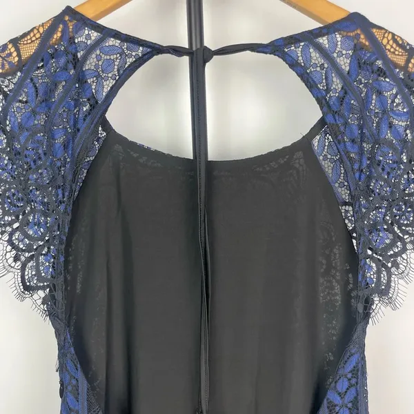 For Love & Lemons Black Blue Lave Lyla Open‎ Back Short Sleeve Mini Dress - Image 10