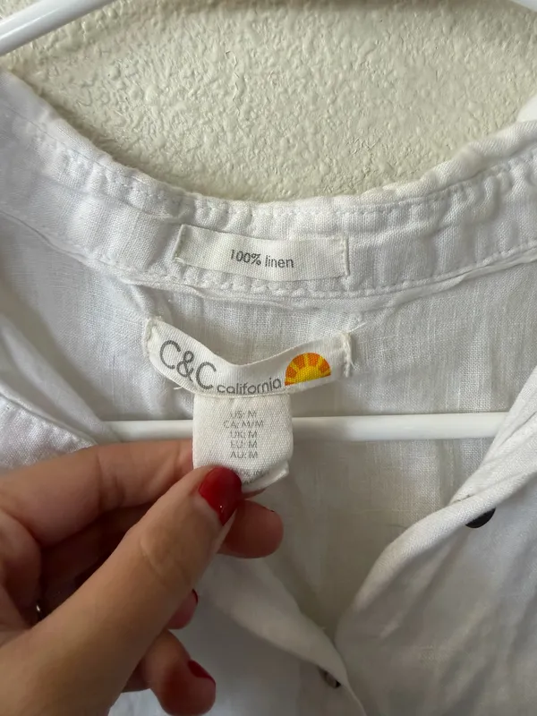 C&C California Linen Crop Top M - Image 2
