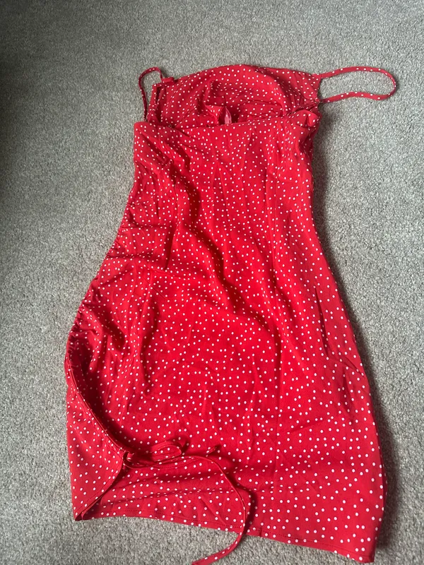 SheIn Red And White Summer Dress - Image 2