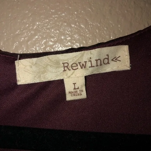 Juniors rewind dark‎ maroon textured fit and flare sleeveless dress large - Image 10