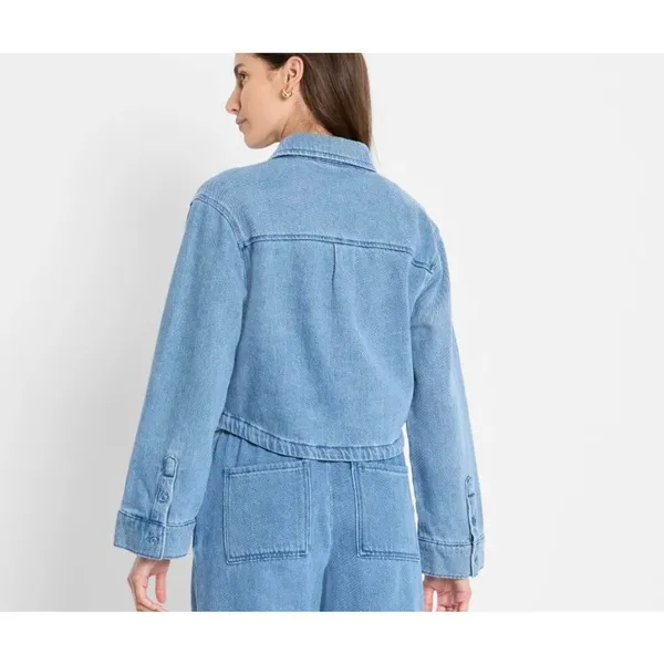 Future Collective NWT blue oversized cropped button down small - Image 9