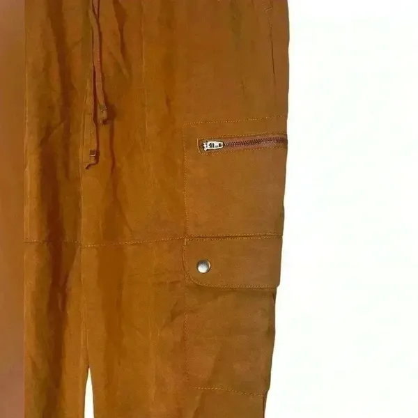 Banana Republic Tencel Cargo Jogger Pant Deep Camel XS Comfy Soft‎ Relaxed - Image 4