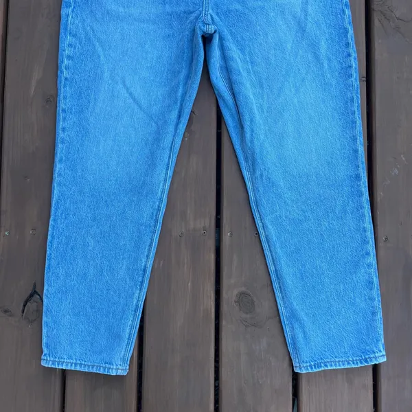 American Eagle Jeans Mom Jean Light‎ Wash Blue Denim Strigid Size 18 - Image 5