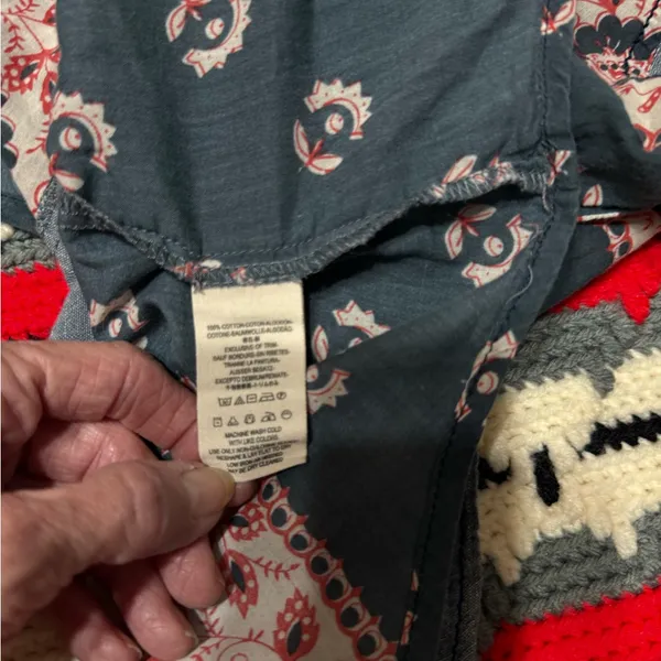 Free People Born Free Bandana Print Chambray Western Shirt - Image 7