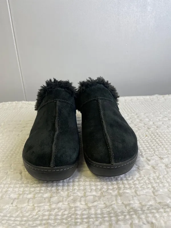 Crocs Womens Black Suede Shoes Slide on Clogs Size 9 SKU 2483 - Image 2