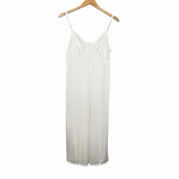 Vintage Ivory Lace Satin Slip Dress Size 36 Coquette‎ Romantic Bridal Lingerie - Image 3