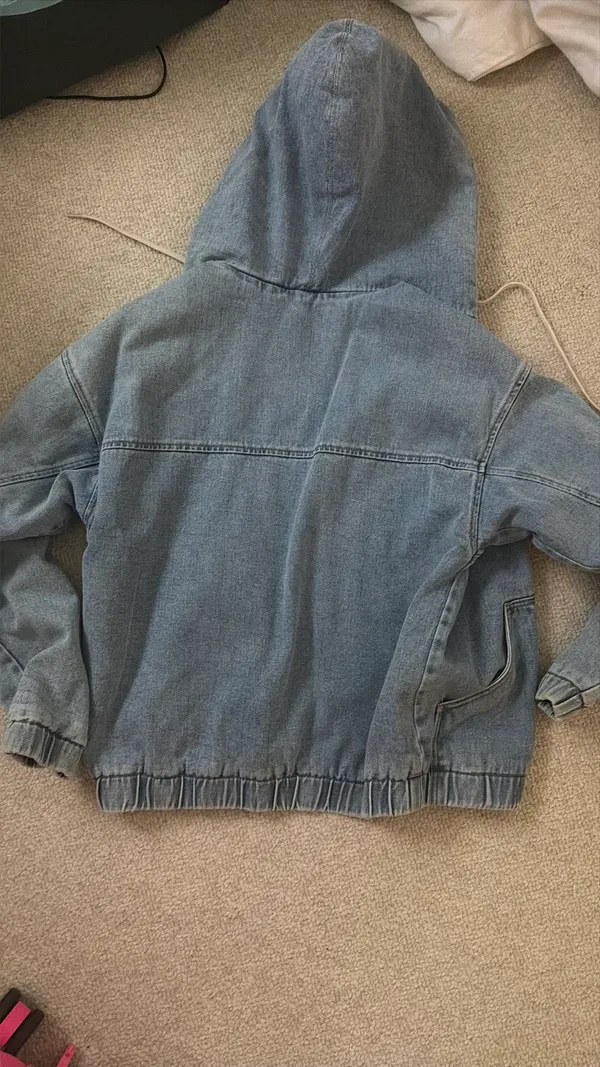 PacSun Denim Bomber Hooded Jacket - Image 2