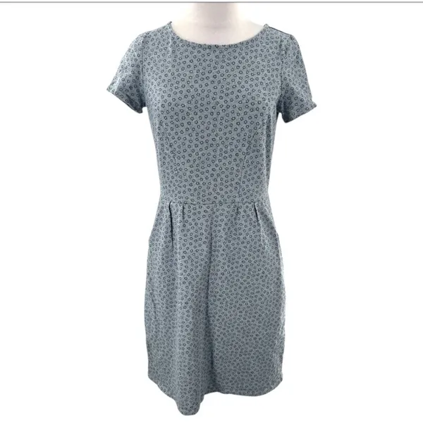 Boden‎ Pheobe Dress in Blue Grey Ditsy Floral Print Size 4 - Image 3