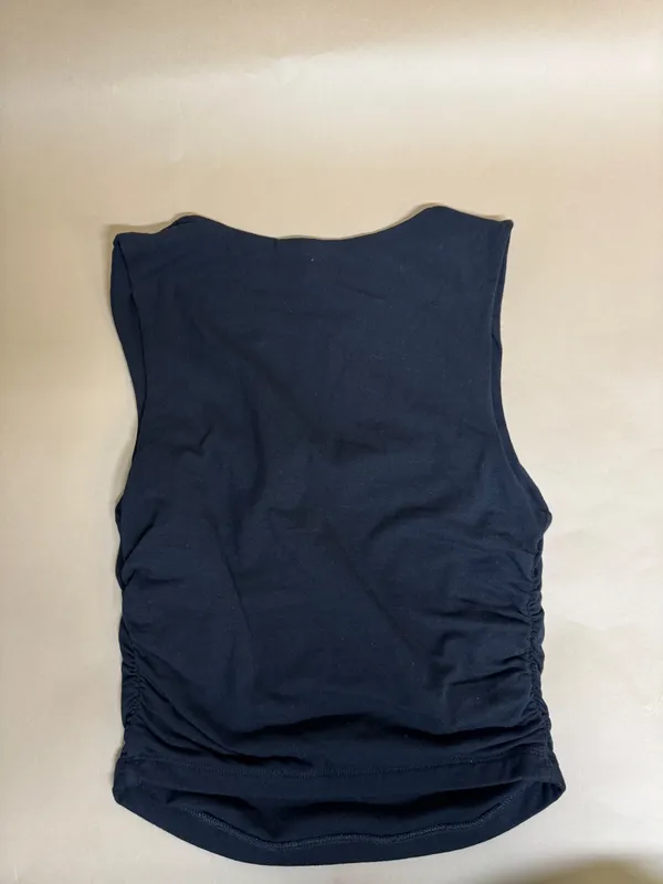 Garage Black Square Neck Ruched Tank Top - XS - Image 2