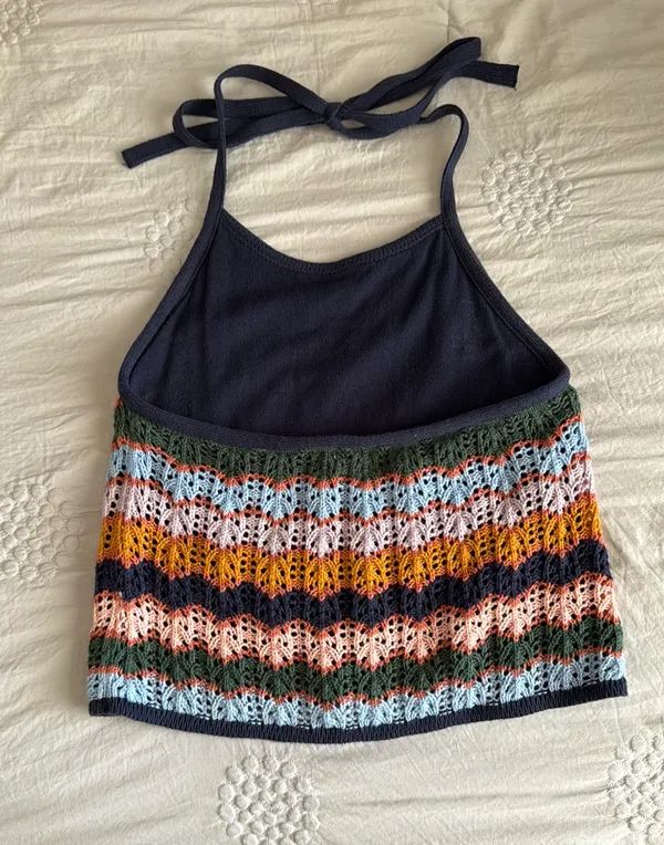 American Eagle Knitted Halter Crop Top - Image 2