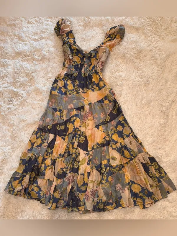 NEW Free People Sundrenched Floral Tiered Maxi Sundress SZ S - Image 4