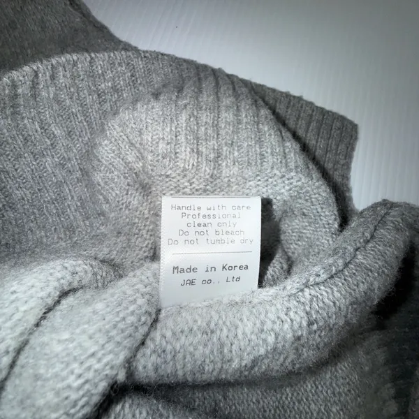 Storets Lyla Oversized Knit Vest Gray Women S/M Made In‎ Korea - Image 7