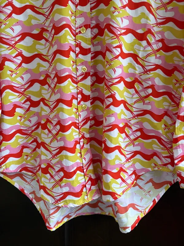 NWT ANONYME Dog Print Button Up Top Size Medium Retail $135.00 - Image 7
