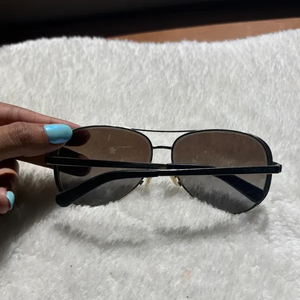 Michael Kors Silver Aviator Sunglasses Polarized 1014T8 59-13-135 - Image 2