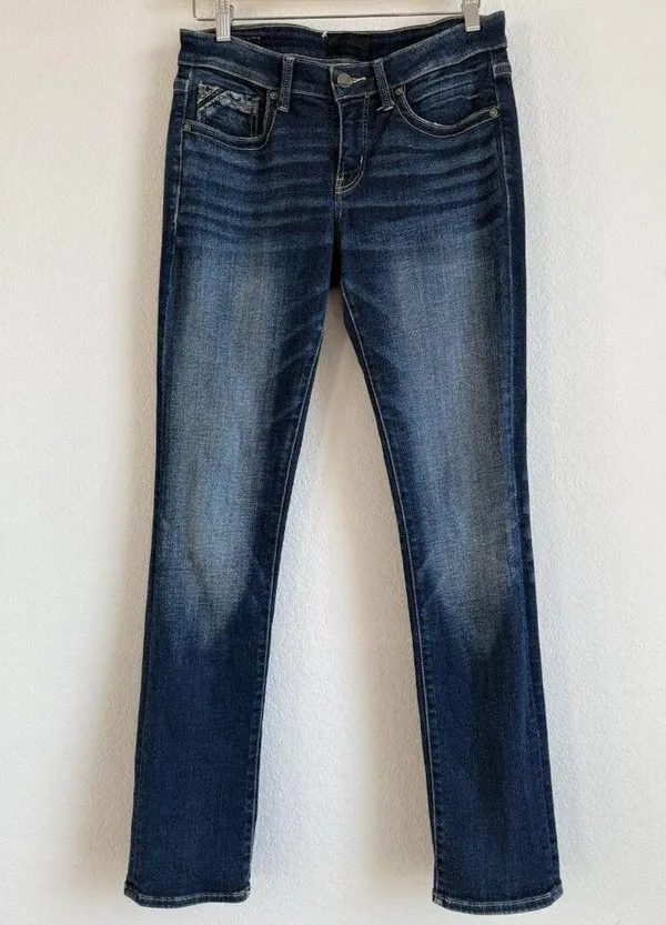 Buckle Black Jeans Fit No.53 Straight Women’s 28x32 Dark Wash Mid Rise Stretch - Image 5
