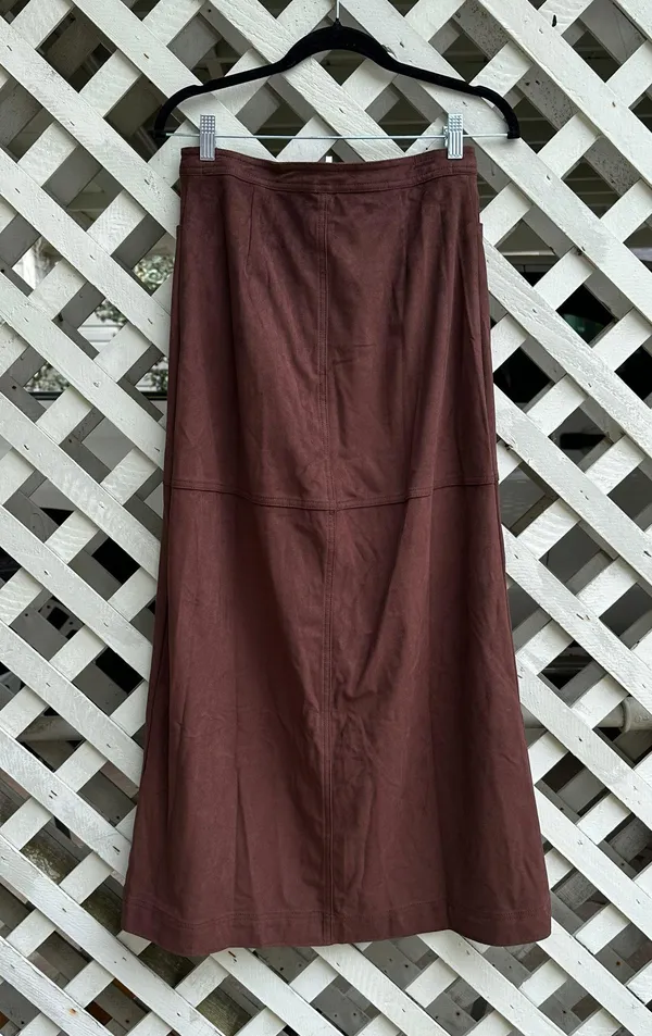 Free People Suede Maxi Skirt - Image 2