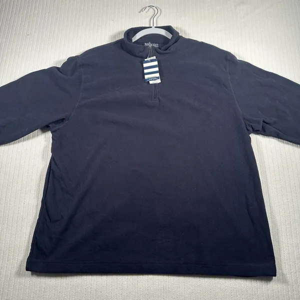 LANDS' END WOMEN'S BLACK PULLOVER FLEECE 1/4 ZIP CLOSURE SZ XL - Image 2
