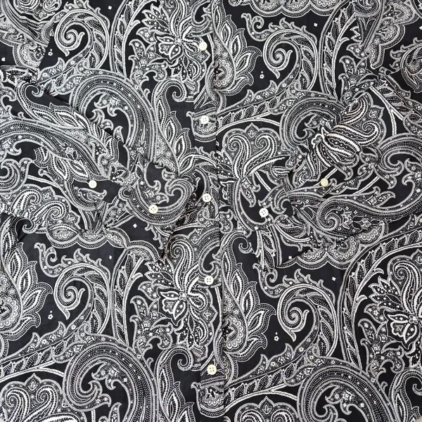 Lauren Ralph Lauren Womens Medium Black White Paisley Non-Iron Button Down Shirt - Image 5