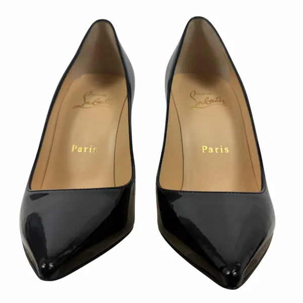 Christian Louboutin Kate 100 Patent Leather Pointed Toe Pump Black Size 36 - Image 5