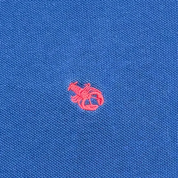 Polo Ralph Lauren Lobster Polo Shirt Mens Large Custom Fit Blue Embroidered AOP - Image 2