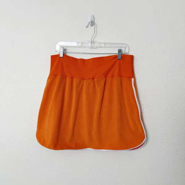 [Aerie] Offline Orange Hole in One Terry Cloth Mini Skort Hidden Shorts Size XL - Image 3